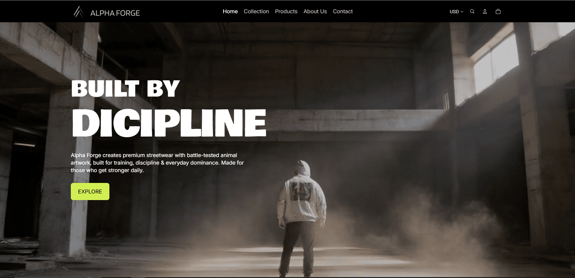 Alpha Forge website preview