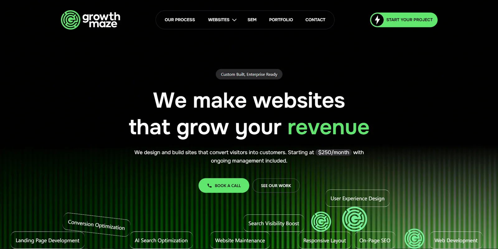 GrowthMaze website preview