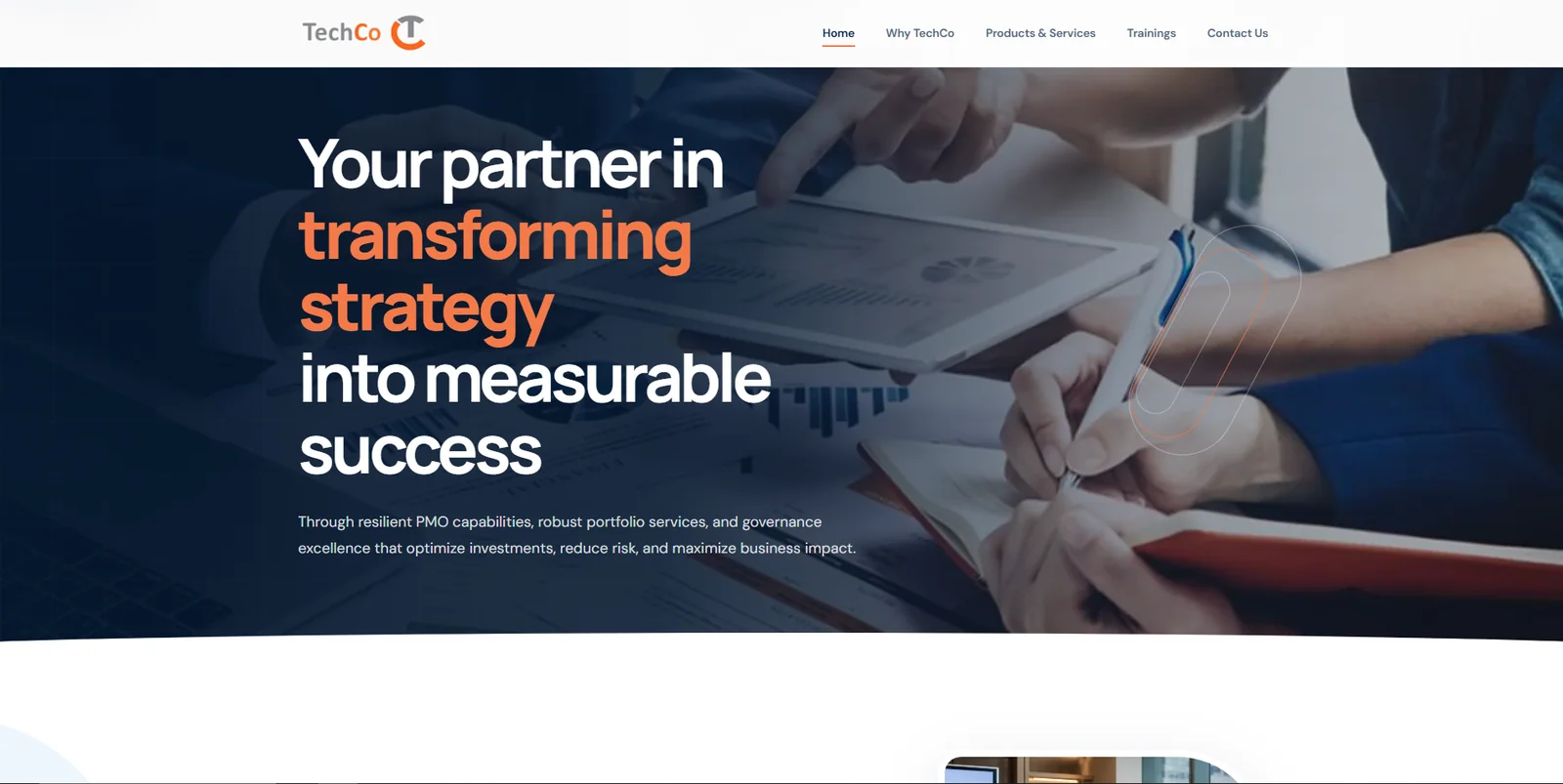 TechCo Solutions website preview